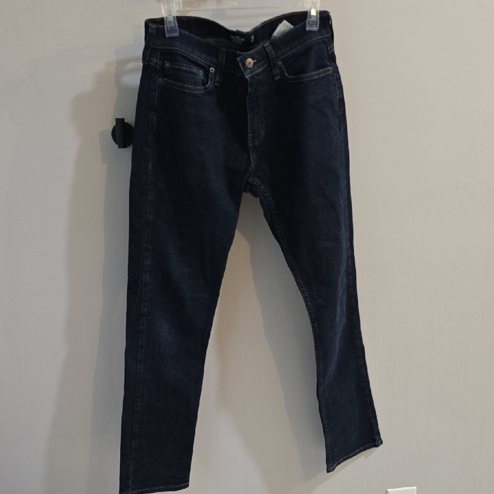 Used Mens Size 30 X 32 Hollister Dark Blue Jeans